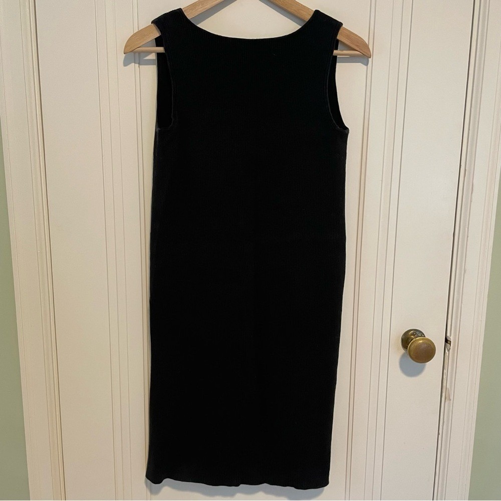 Vintage‎ Ralph Lauren Sheath Fitted Ribbed Dress High Neck Low Back Size Large